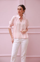 Scholl Summer Blouse Seashell Cotton Voile with Milk Hand Smocking Edition 67