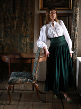 Sullivan Women's Skirt Pine Tree Needlecord with Nordic Sparkle Hand Smocking