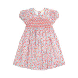 2-3 & 3-4y Antoinette Dress with Carnation Hand Smocking made with Liberty Theresa Pink