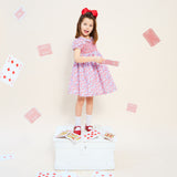 2-3 & 3-4y Antoinette Dress with Carnation Hand Smocking made with Liberty Theresa Pink