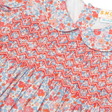 2-3 & 3-4y Antoinette Dress with Carnation Hand Smocking made with Liberty Theresa Pink