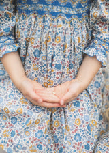 Antoinette Dress with Golden Dusk Hand Smocking Made With Liberty D’anjo