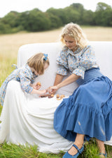 Antoinette Dress with Golden Dusk Hand Smocking Made With Liberty D’anjo