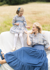 Antoinette Dress with Golden Dusk Hand Smocking Made With Liberty D’anjo