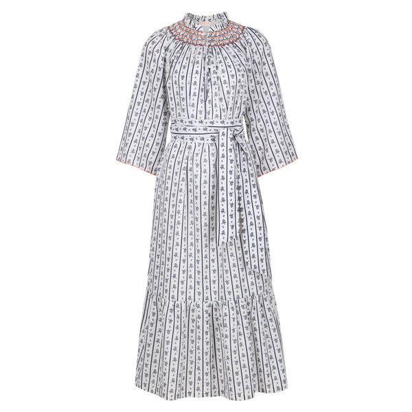 Colette Dress The Grape Escape Linen with Lady Marmalade Hand Smocking