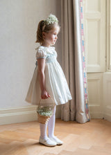 Diana Special Occasion Dress with Forget Me Not Hand Smocking