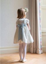 Diana Special Occasion Dress with Forget Me Not Hand Smocking