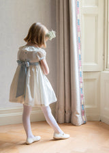 Diana Special Occasion Dress with Forget Me Not Hand Smocking