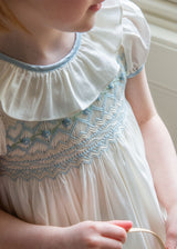 Diana Special Occasion Dress with Forget Me Not Hand Smocking