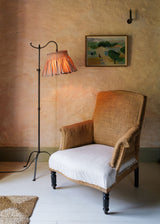 Edit58 x Smock London Elsie Lampshade Skirt Mink with Rosebud Trellis Hand Smocking