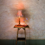 Edit58 x Smock London Elsie Lampshade Skirt Mink with Rosebud Trellis Hand Smocking