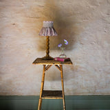 Edit58 x Smock London Elsie Lampshade Skirt Mink with Rosebud Trellis Hand Smocking