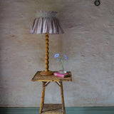 Edit58 x Smock London Elsie Lampshade Skirt Mink with Rosebud Trellis Hand Smocking