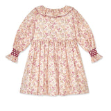 3-4 & 6-8y Elizabeth Blackwell Dress Heather in Bloom with Majestic Magenta Hand Smocking