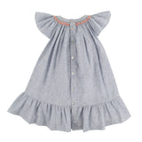 2-3 & 3-4y Indira Gandhi Flutter Dress Cross Stitch Weave Cotton with You’ve Been Tango’d Hand Smocking