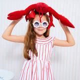 3-4y Isabella 1st Dress Aquafresh Stripe with Cherry Bowl Hand Smocking