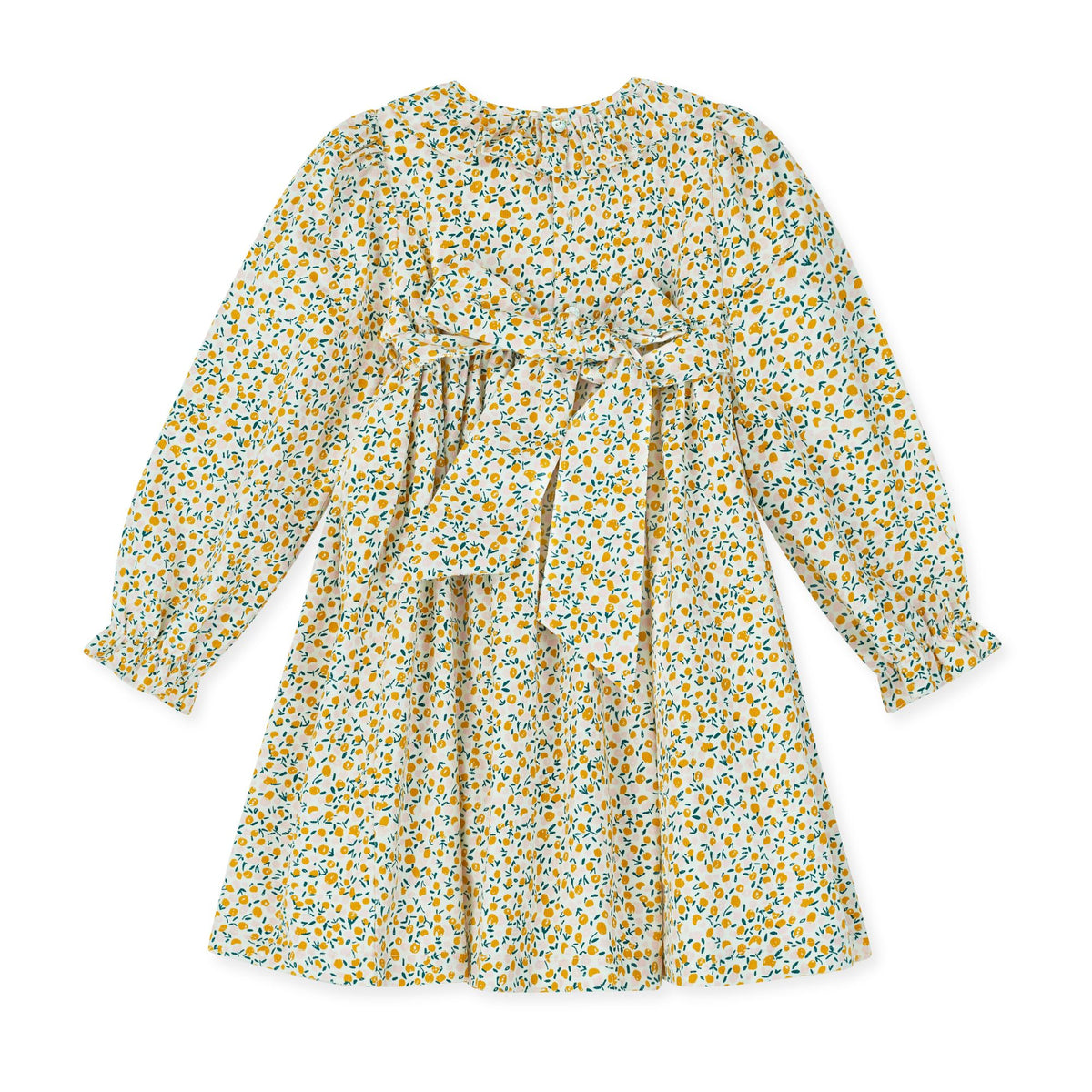 6-8y Katherine Johnson Dress Cloudberry Needlecord with Pinkberry Hand Smocking