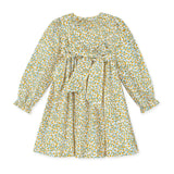 4-6 & 6-8y Katherine Johnson Dress Cloudberry Needlecord with Pinkberry Hand Smocking