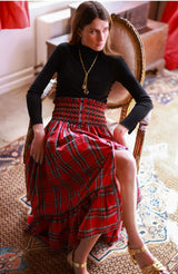 Mary Seacole Women's Skirt Royal Stewart with Nutcracker Hand smocking