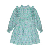 Mirabai Dress Forget Me Not Floral with Sailor Stripe Hand Smocking