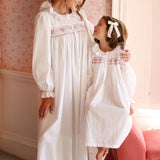 Nightingale Girl's Dress Moonstone with Kir Royale Hand Smocking