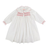 Nightingale Girls Dress Moonstone with Hearts Hand Smocking