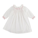 Nightingale Girls Dress Moonstone with Hearts Hand Smocking