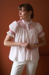 Scholl Blouse Valentine Ditsy with Big Love Hand Smocking Edition 58