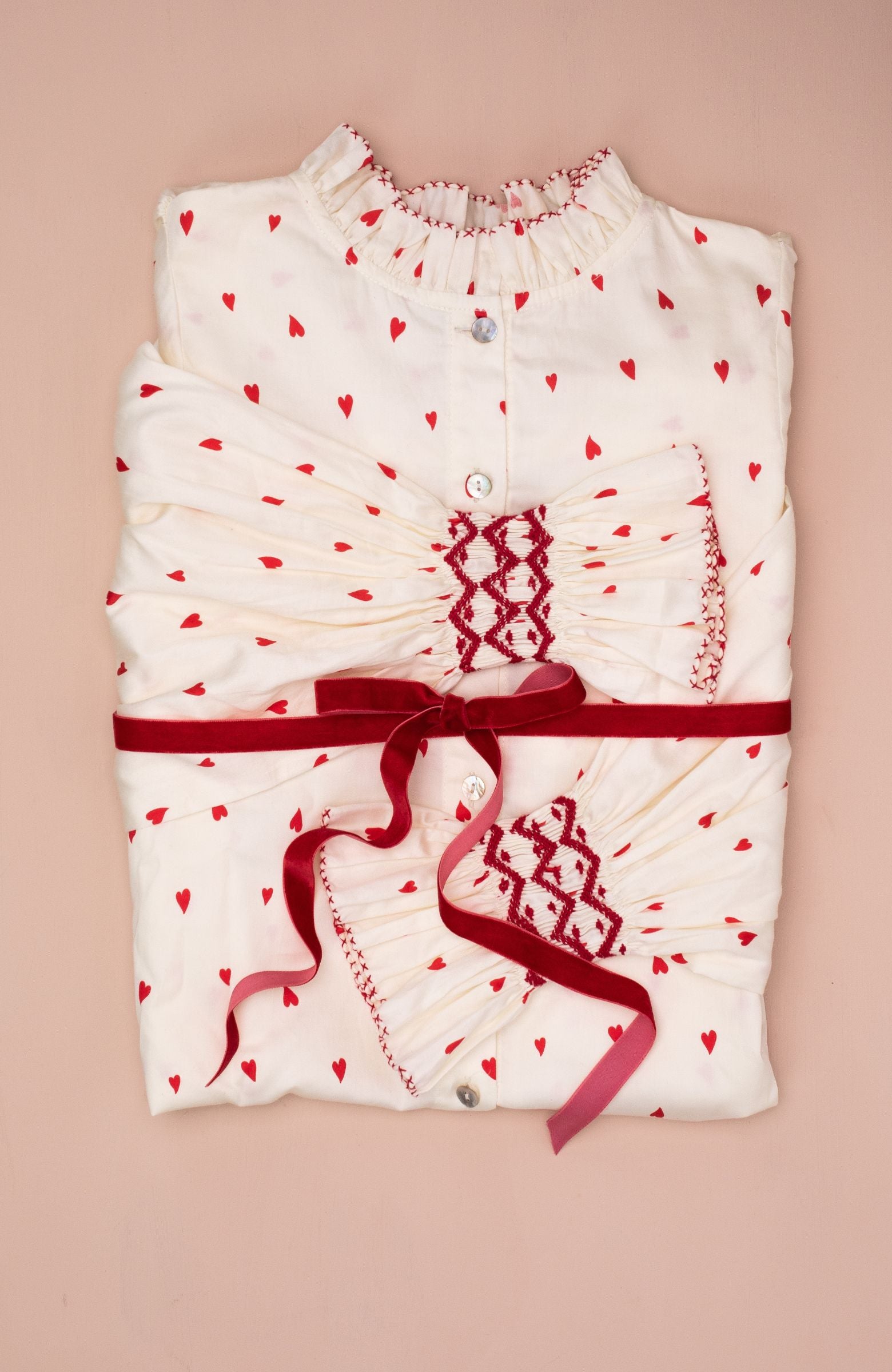 Shelley Blouse Loveheart Cotton Lawn with My Funny Valentine Hand Smocking Edition 22