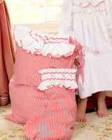 Edit58 x Smock London Candy Cane Stripe Sack with Candy Cane Hand Smocking