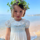 Diana Special Occasion Dress with Forget Me Not Hand Smocking