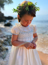 Diana Special Occasion Dress with Forget Me Not Hand Smocking