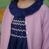 1-2 & 8-10y Keller Cashmere Cardigan Tea Rose