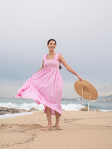 Rachel Carson Dress Tulip Gingham with Snow White Hand Smocking