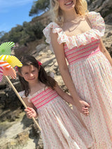 Rachel Carson Girls Dress Neon Confetti Plumetti with Wham Bar Hand Smocking
