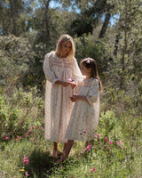 Nightingale Women's Dress Rosebud Chintz with Peony Hand Smocking