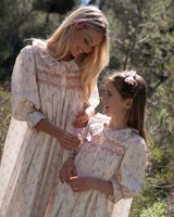 Nightingale Girl's Dress Rosebud Chintz with Peony Hand Smocking
