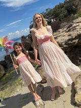Rachel Carson Girls Dress Neon Confetti Plumetti with Wham Bar Hand Smocking