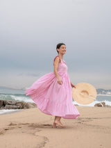 Rachel Carson Dress Tulip Gingham with Snow White Hand Smocking