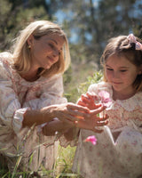 Nightingale Women's Dress Rosebud Chintz with Peony Hand Smocking