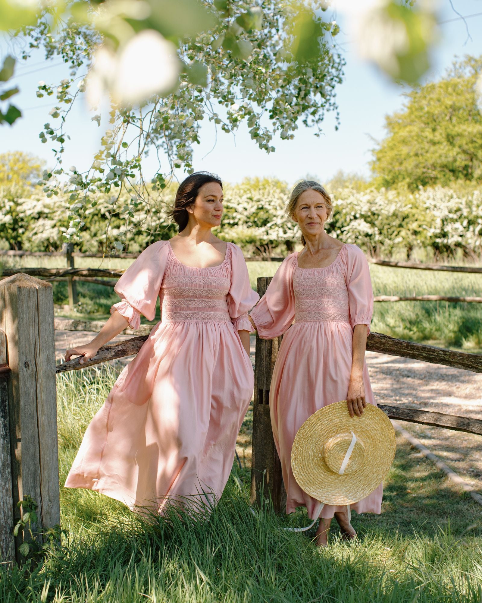 My Mulberry House x Smock London Liesl Dress Peony Pink Silk Cotton wi