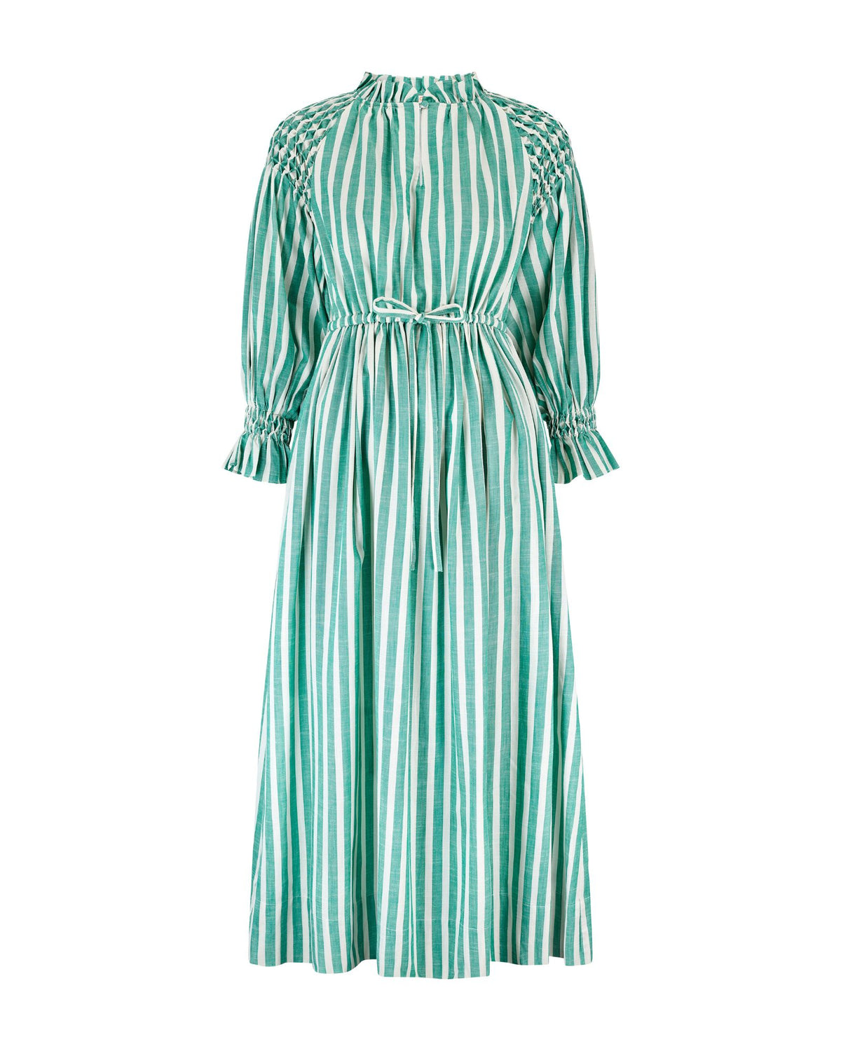 green emerald velvet dress Smocked Green Check Dress