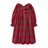 Nightingale Girl's Dress Highland Tartan with Hearts of Gold Hand Smocking