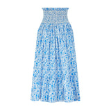 Sullivan Skirt Rhapsody in Blue with White Smocking