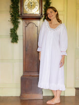 Cassat Women's Dress Moonstone Cotton with Holly Hand Smocking