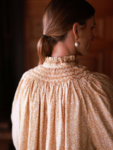 Scholl Blouse Turmeric Dabs with Honeycomb Hand Smocking Edition 44