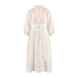 Junko Tabei Dress Broderie Anglaise with Barbilicious Honeycomb Hand Smocking