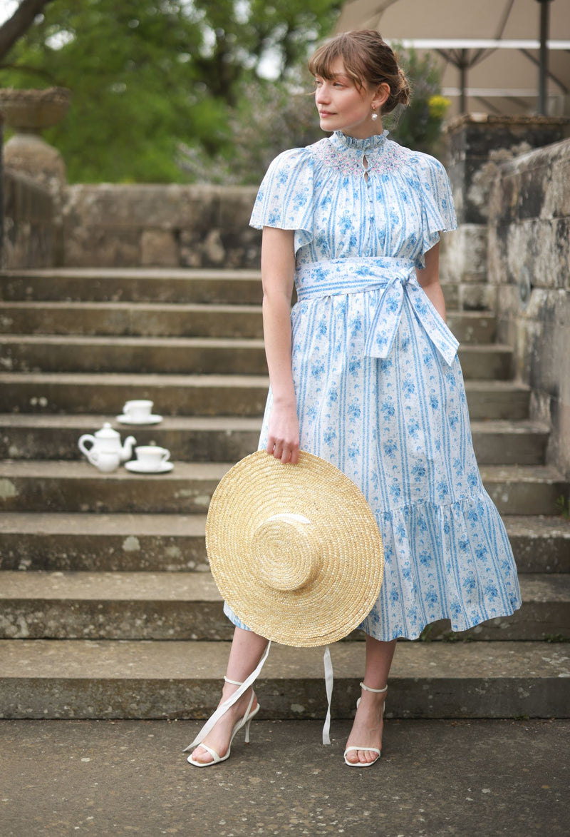 Colette Dress Antoinette Stripe with a Hint of Mischief Hand Smocking