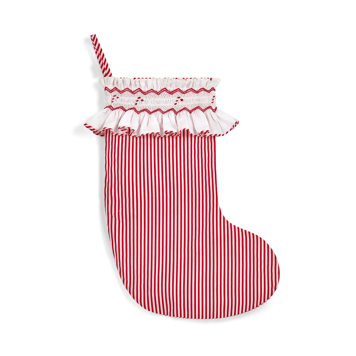 Edit58 x Smock London Candy Cane Stripe Smocking with Candy Cane Hand Smocking