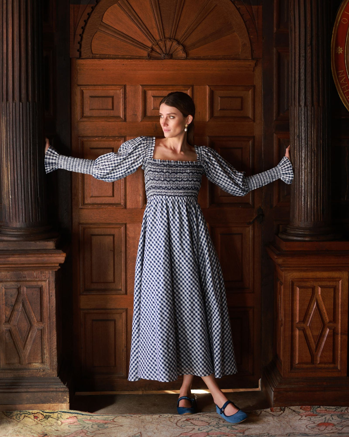 Trudy Ederle Dress Goodie-Two-Shoes Gingham with Blackberry Hand Smocking